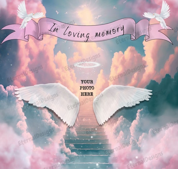 In Loving Memory in Loving Memory 01 PNG Memorial Background stairs to  Heaven Heaven Memorial Background Memorial Design 