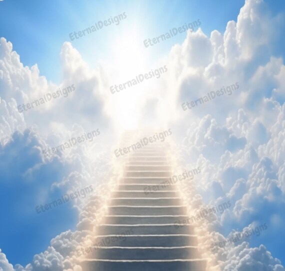 Heaven Background 6 PNG Memorial Background (Instant Download) 