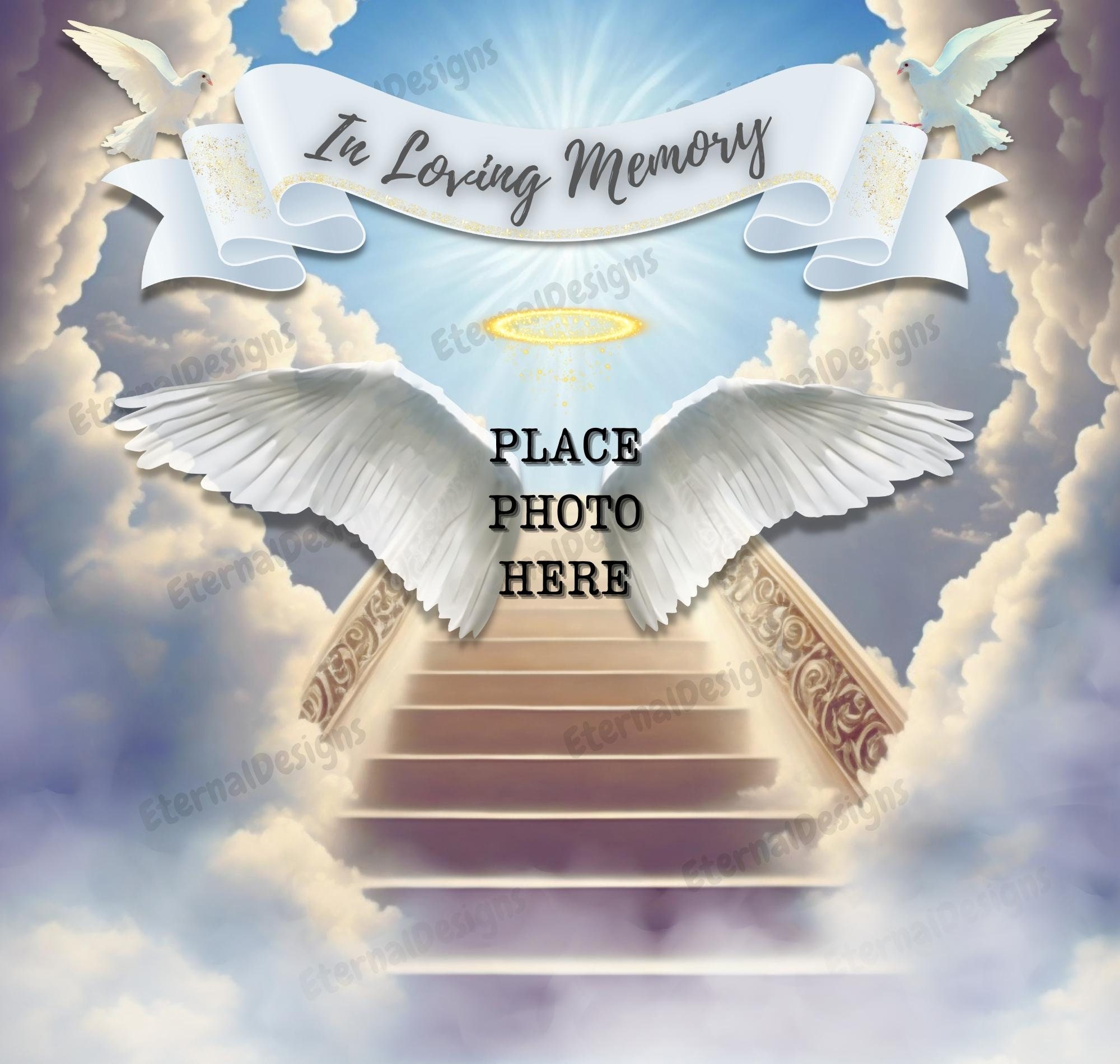 In Loving Memory in Loving Memory 01 PNG Memorial Background stairs to  Heaven Heaven Memorial Background Memorial Design 