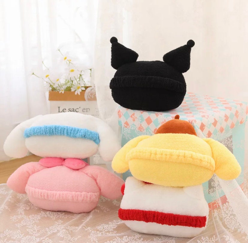Sanrio Hello Kitty My Melody Kuromi Cinnamoroll Plush Cartoon Car Seat  Headrest Chair Neck Pillow Cushion Decoration Toys Gifts 