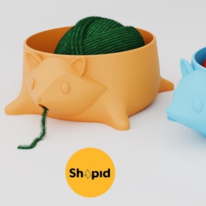 Raccoon Yarn Bowl STL File, 3D Printable Knitting & Crochet Organizer, Commercial License image 3