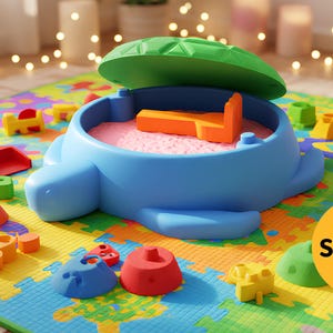 3D Turtle Sandbox STL File: Kids Sensory Toy (Digital Download)