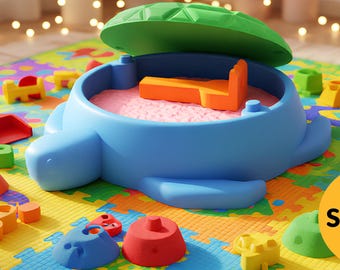 3D Turtle Sandbox STL File: Kids Sensory Toy (Digital Download)