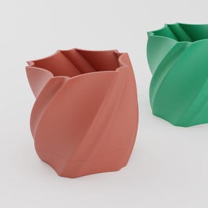 3D print Plant Pot STL File – Modern Minimalist Planter Vase for Indoor Plants – Clean 3D Print Design