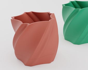 3D Print Plant Pot STL File: Modern Minimalist Vase (Digital Download)