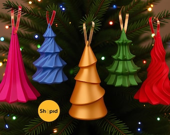 Christmas Tree Ornament STL Bundle, Support-Free 3D Print Files, Modern Holiday Decor, Commercial License