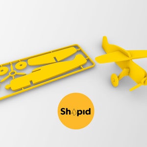 STL 3D-printen vliegtuig speelgoedpuzzel, montage minikitpuzzel