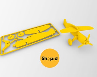 Puzzle giocattolo aereo con stampa 3D STL, mini kit di assemblaggio