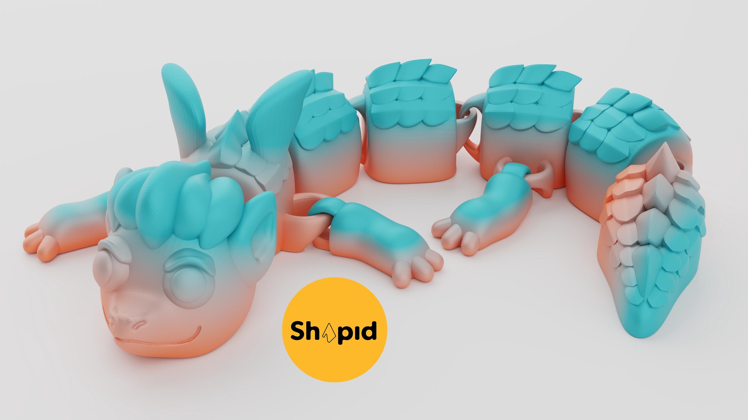 Articulated Dragon STL Bundle – Flexi 3D Print Model With Commercial ...