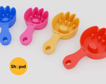 Dog Paw Pet Food Scoop STL File: 3D Printing Digital Download