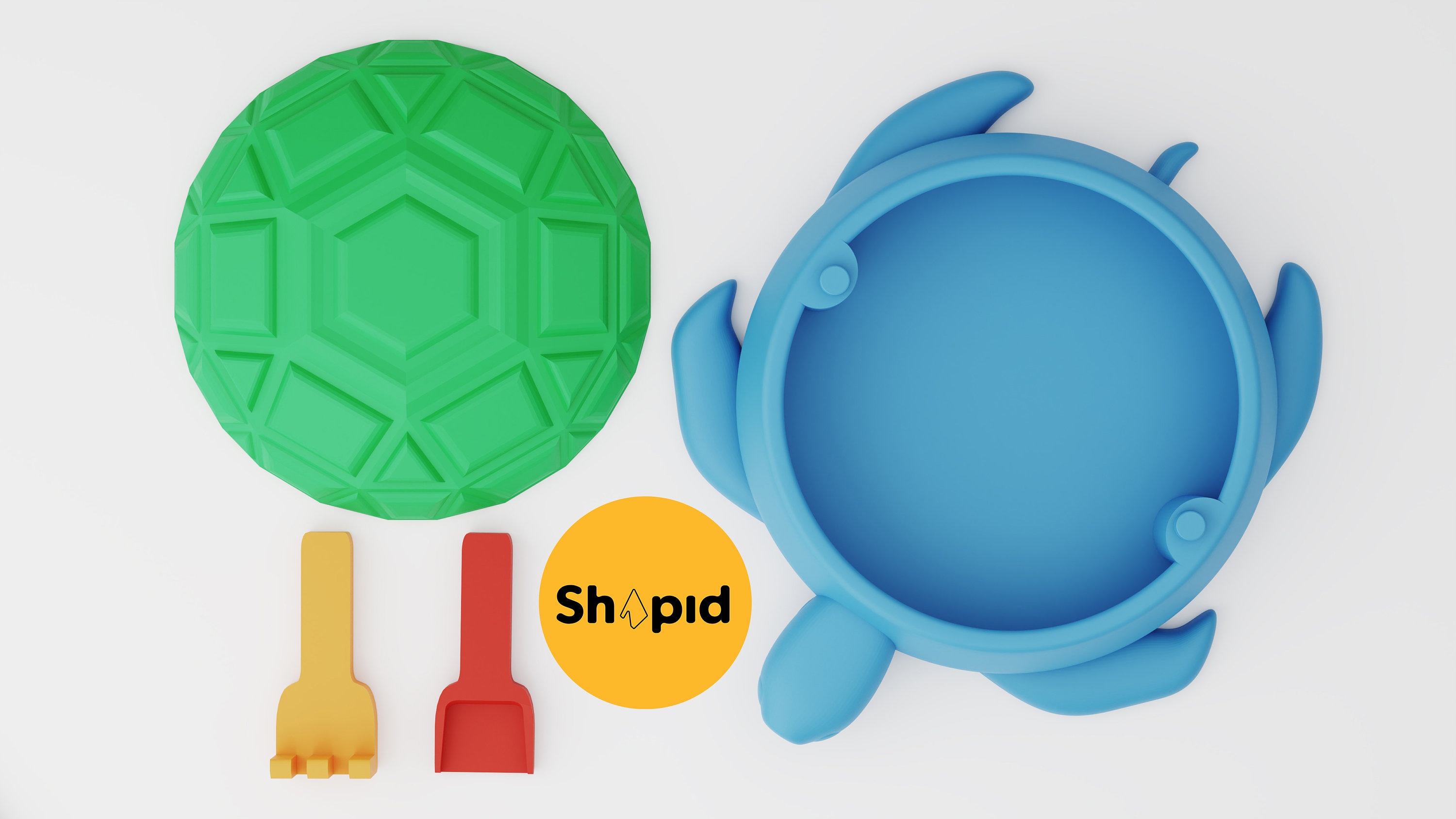 STL Turtle Sandbox to Play With Sand 3D File for 3D Printing Sandbox ...