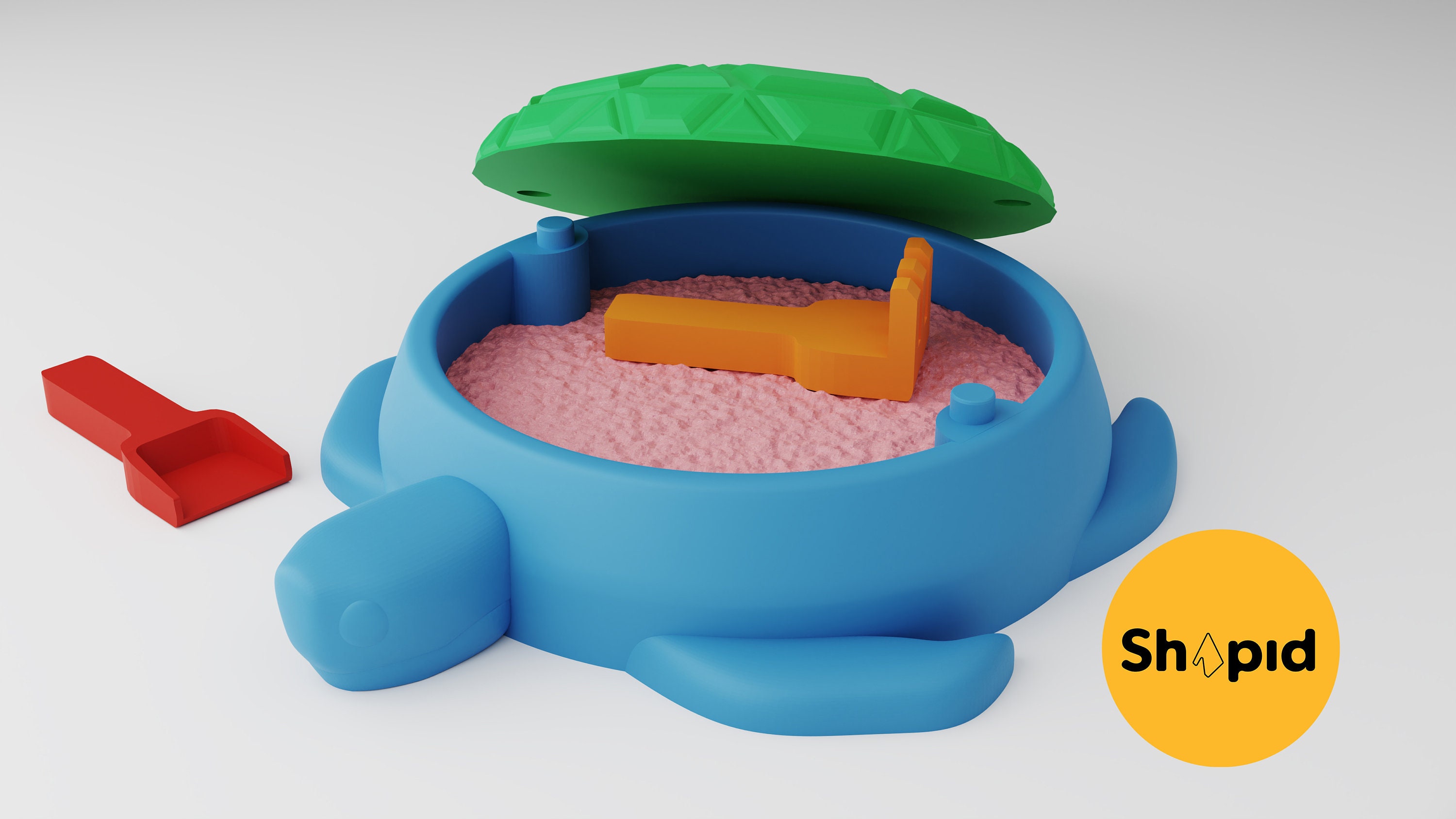 STL Turtle Sandbox to Play With Sand 3D File for 3D Printing Sandbox ...