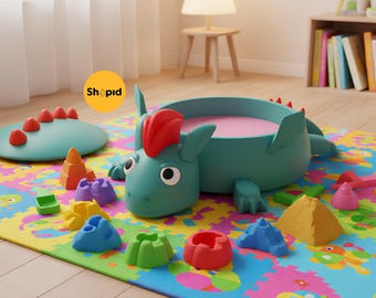 3D Printing Dragon Sandbox Toy: Customizable Sensory Play (STL File)
