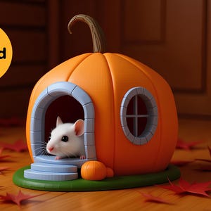 3D Druck Halloween Kürbis Haustier Fell: Anpassbarer STL Shelter