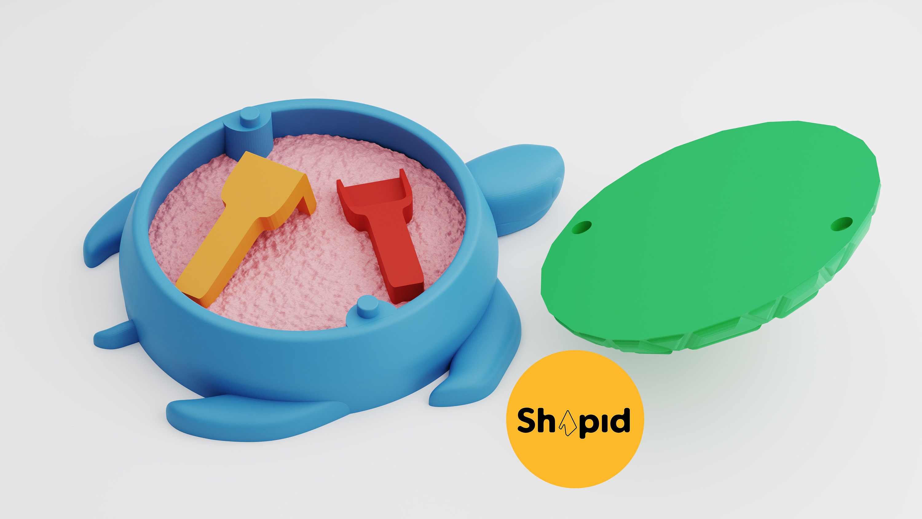 STL Turtle Sandbox to Play With Sand 3D File for 3D Printing Sandbox ...