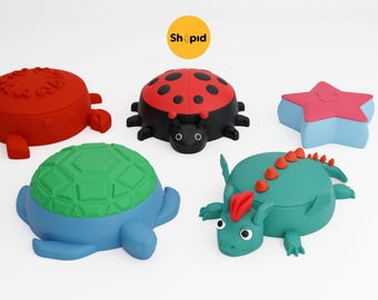 Sandbox STL Bundle – 5 Kinetic Sand Trays, Sensory Play Containers & Toy Storage for 3D Printing - 3D Print Pack