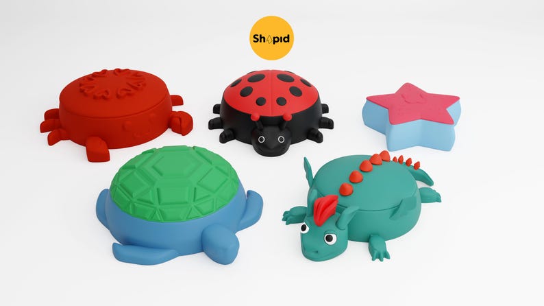 Sandbox STL Bundle – 5 Kinetic Sand Trays, Sensory Play Containers ...