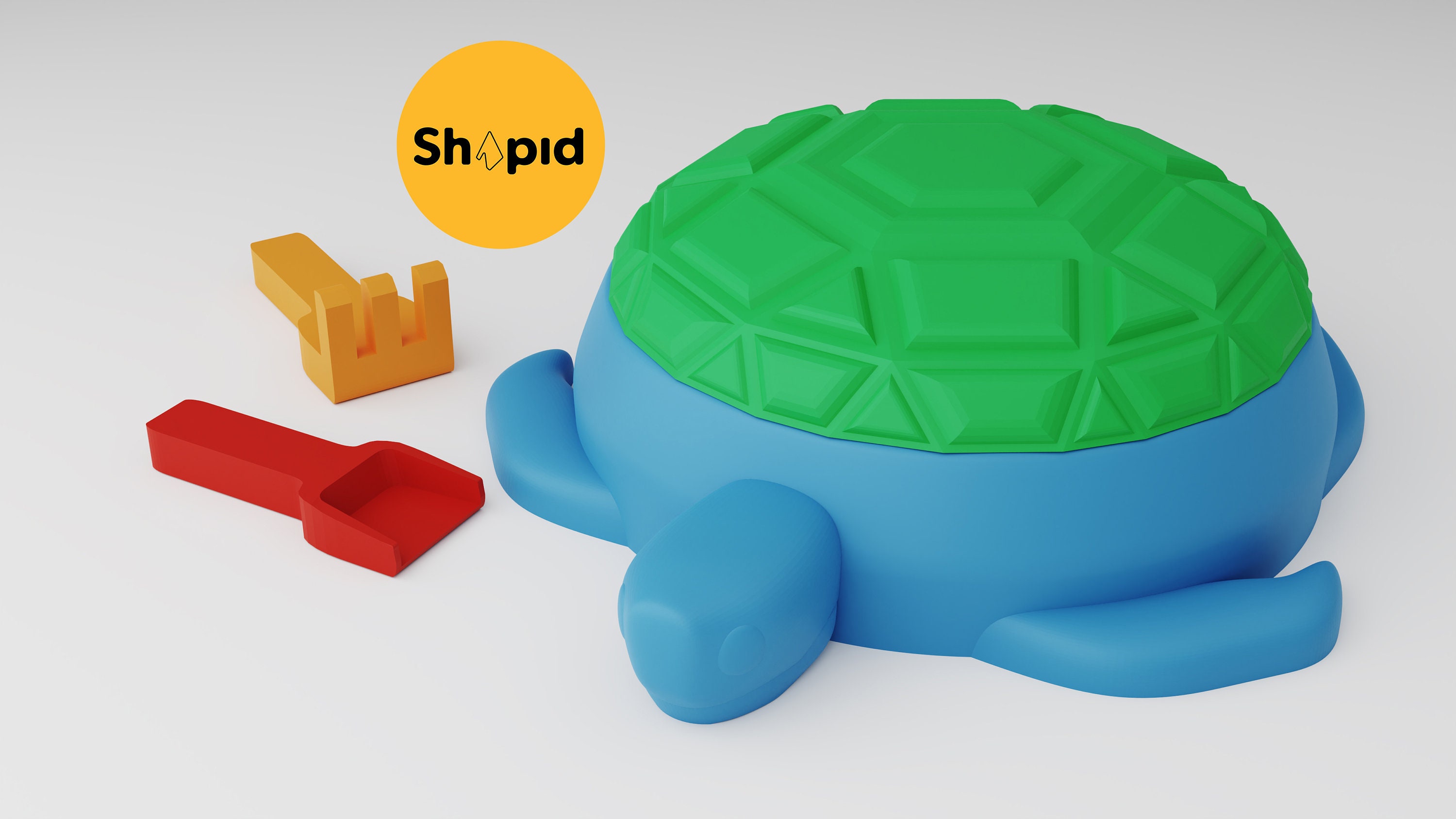 STL Turtle Sandbox to Play With Sand 3D File for 3D Printing Sandbox ...
