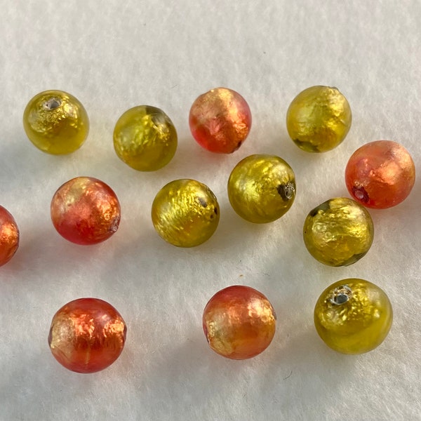 Gold Foil Bead Etsy