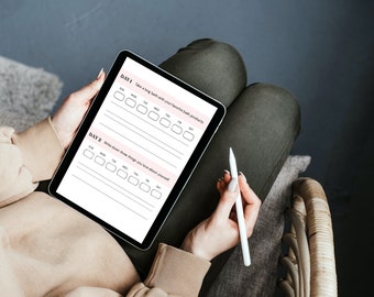 Desafio de autocuidado | Saúde mental, Download instantâneo e digital, A4, 30 dias de amor próprio