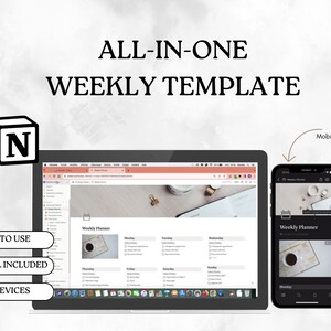 Notion Template,Notion Dashboard, Notion aesthetic, notion calendar, grocery list, notion weekly planner template, notion planner