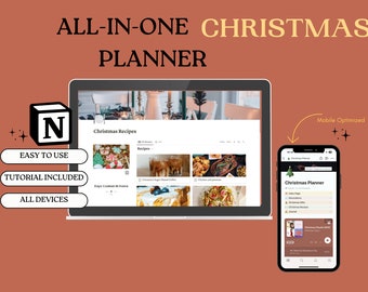 Agenda de Natal do modelo de noção | Planejador de férias, calendário de Natal, planejador de noção, modelo de noção, contagem regressiva de natal