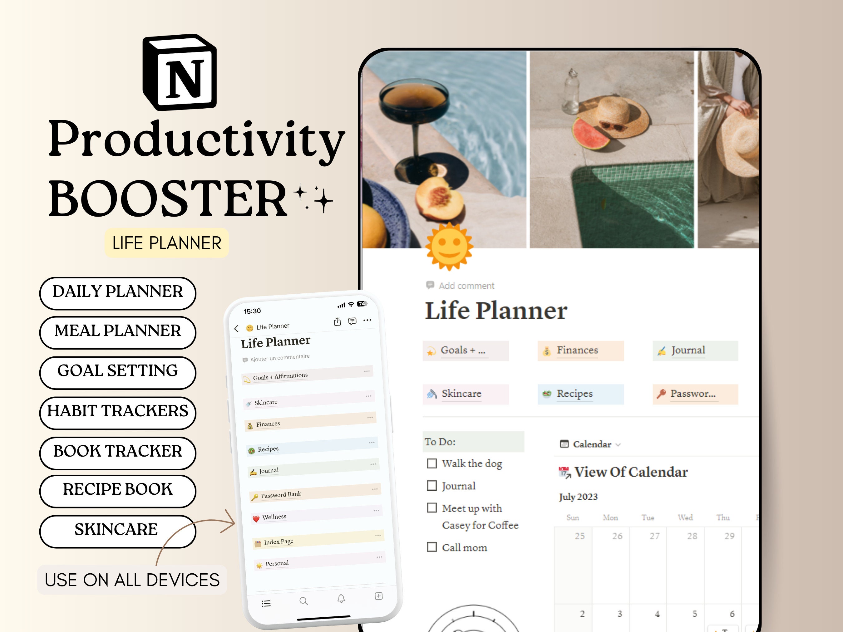 Notion Template Life Planner All in One Notion Template Notion ...