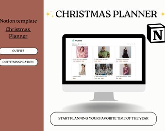 Agenda de Natal do modelo de noção | Planejador de férias, calendário de Natal, planejador de noção, modelo de noção, contagem regressiva de natal