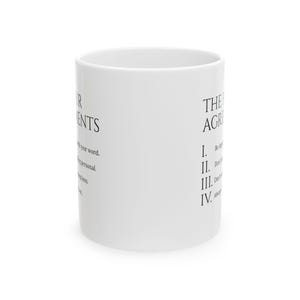 The Four Agreements - White - Ceramic Mug 11oz