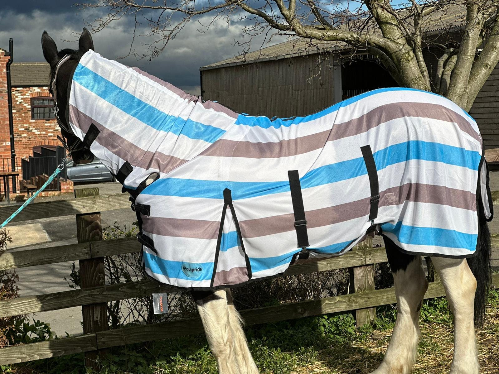 Equipride Premium Quality Horse Fly Rug Fly Sheet with Neck & Mask 3'0" to 7'3"