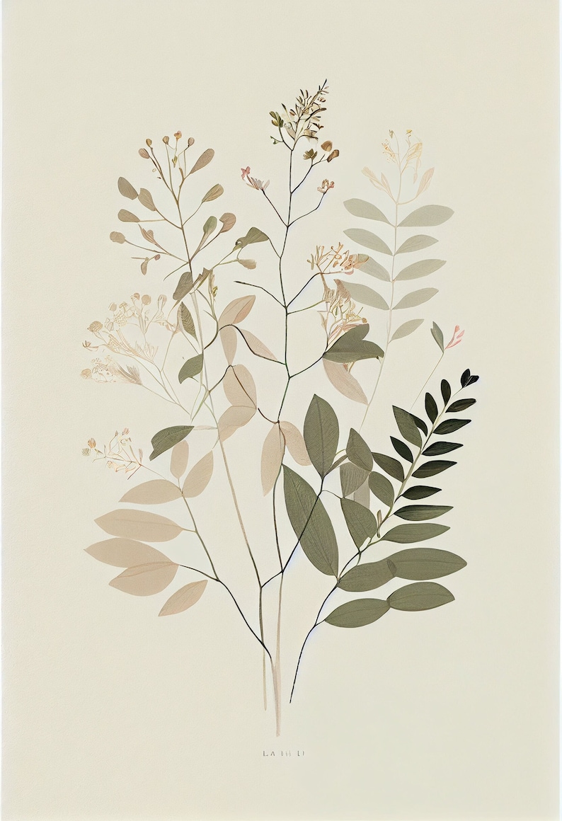 Minimalist Flowers Gallery Wall Downloadable Botanical Line Art Botany Photo Inspiration