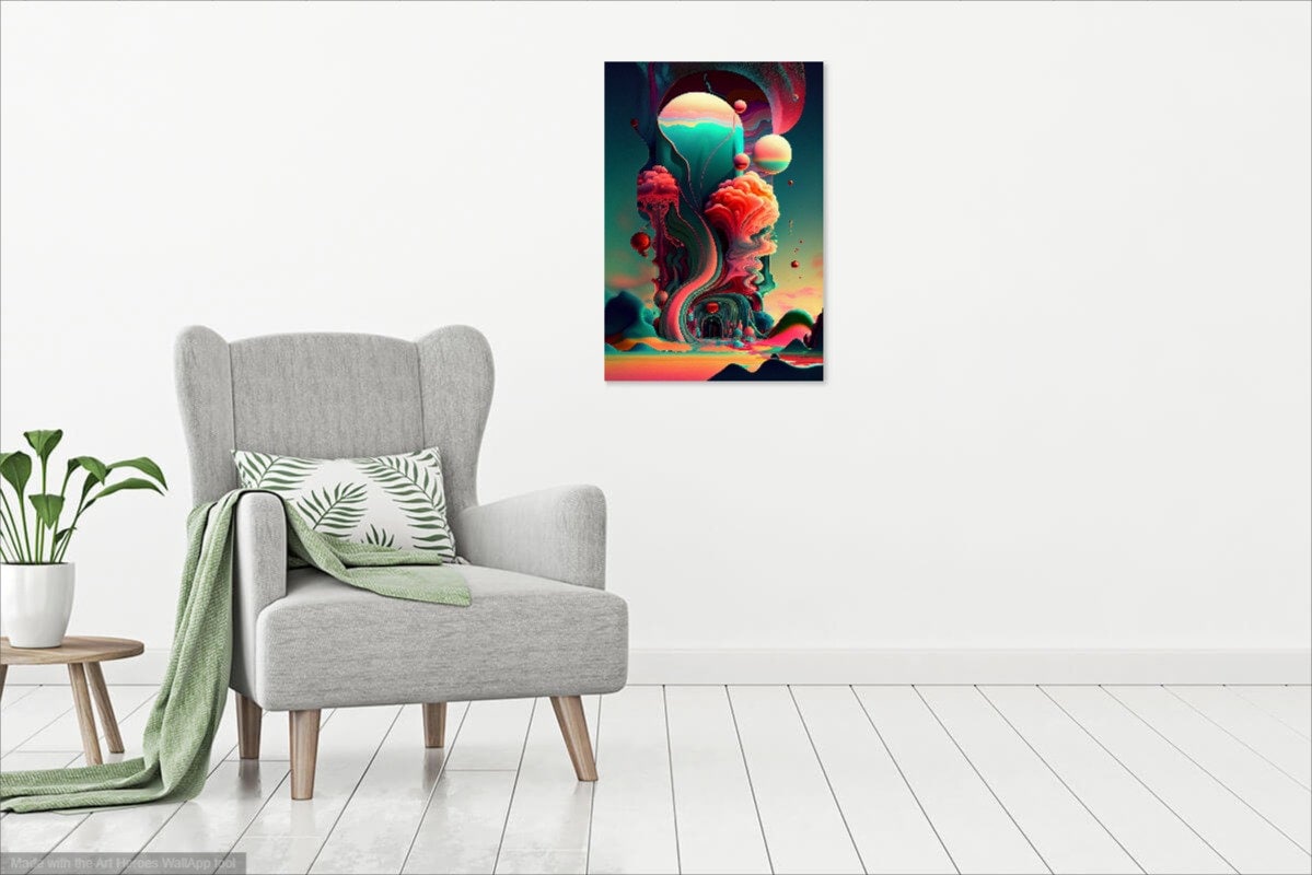 Abstract Art Digital Print Vibrant Vivid Aura Cool Psychedelic 3D