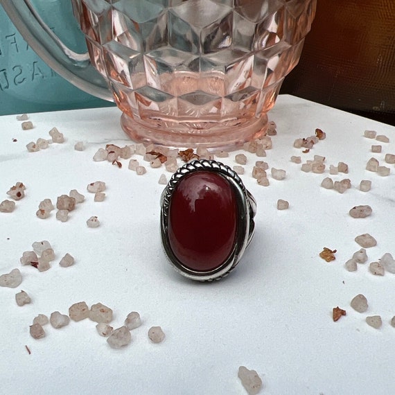 Vintage Estate BARSE 925 Carnelian Cabochon Sterl… - image 3