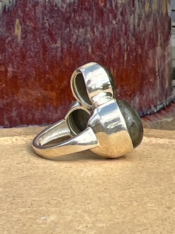 Vintage Sterling Silver Labradorite Ring - image 3