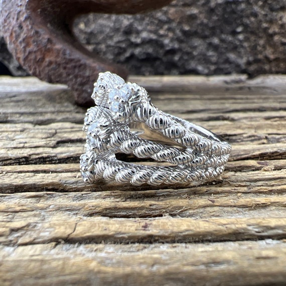 Vintage Judith Ripka Sterling Silver Cubic Zirconia Heart Ring Vintage Judith Ripka Sterling Silver Cubic Zirconia Heart Ring