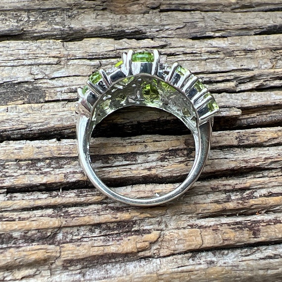 Vintage Estate Peridot and Topaz 925 Sterling Sil… - image 3