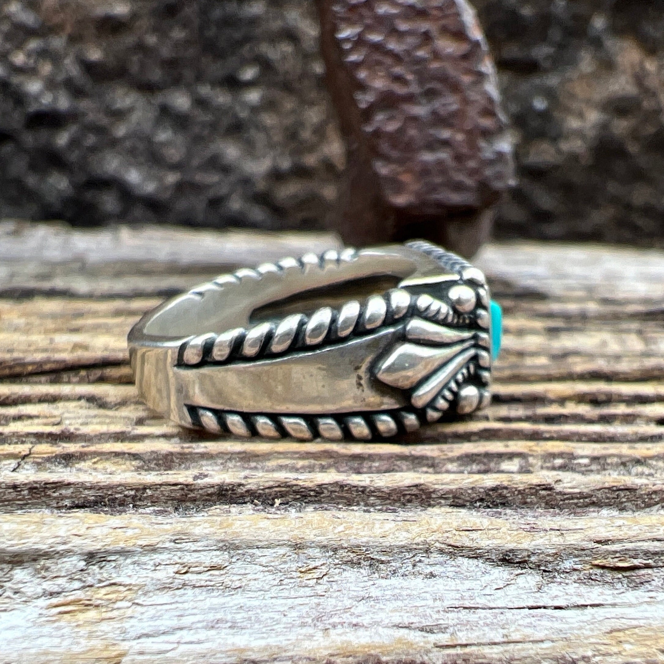 Vintage Carolyn Pollack Relios Turquoise 925 Sterling Silver Ring