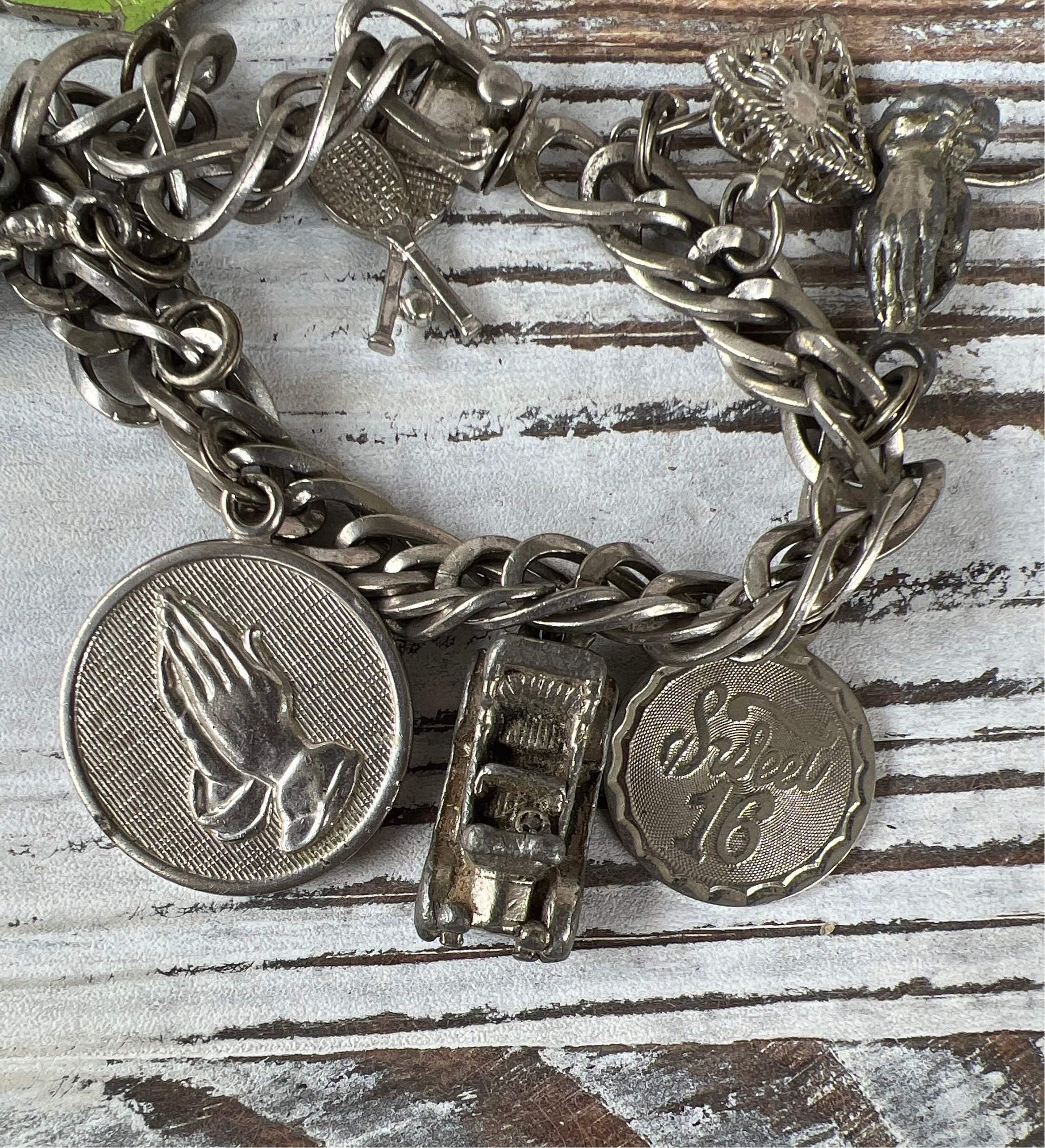 Vintage LIFE STORY Sterling Silver CHARM Bracelet 30 Charms 63g 7 Long -  Etsy