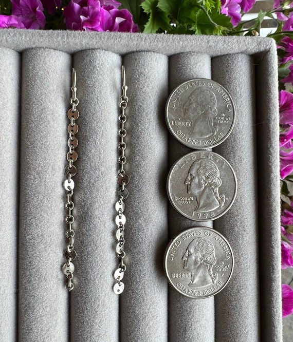 Vintage 925 Sterling Silver Dangle Earrings, Dang… - image 4