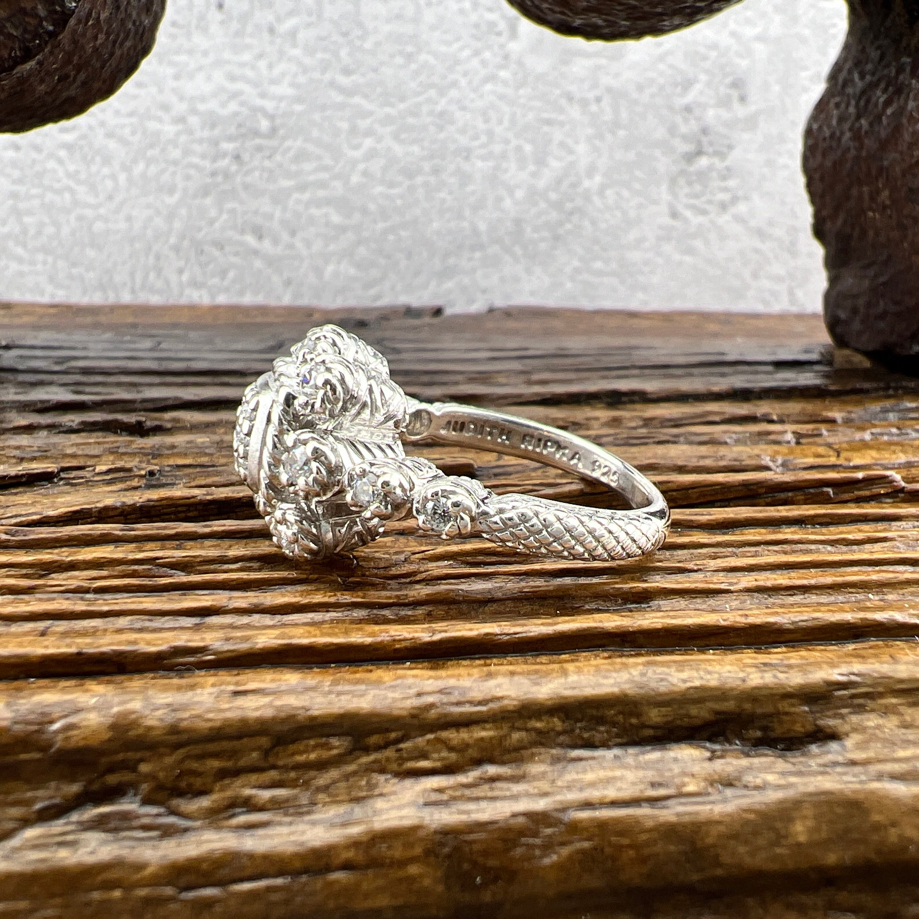 JUDITH RIPKA 925 宝石 ダイヤ付き 指輪 リング レディース Judith