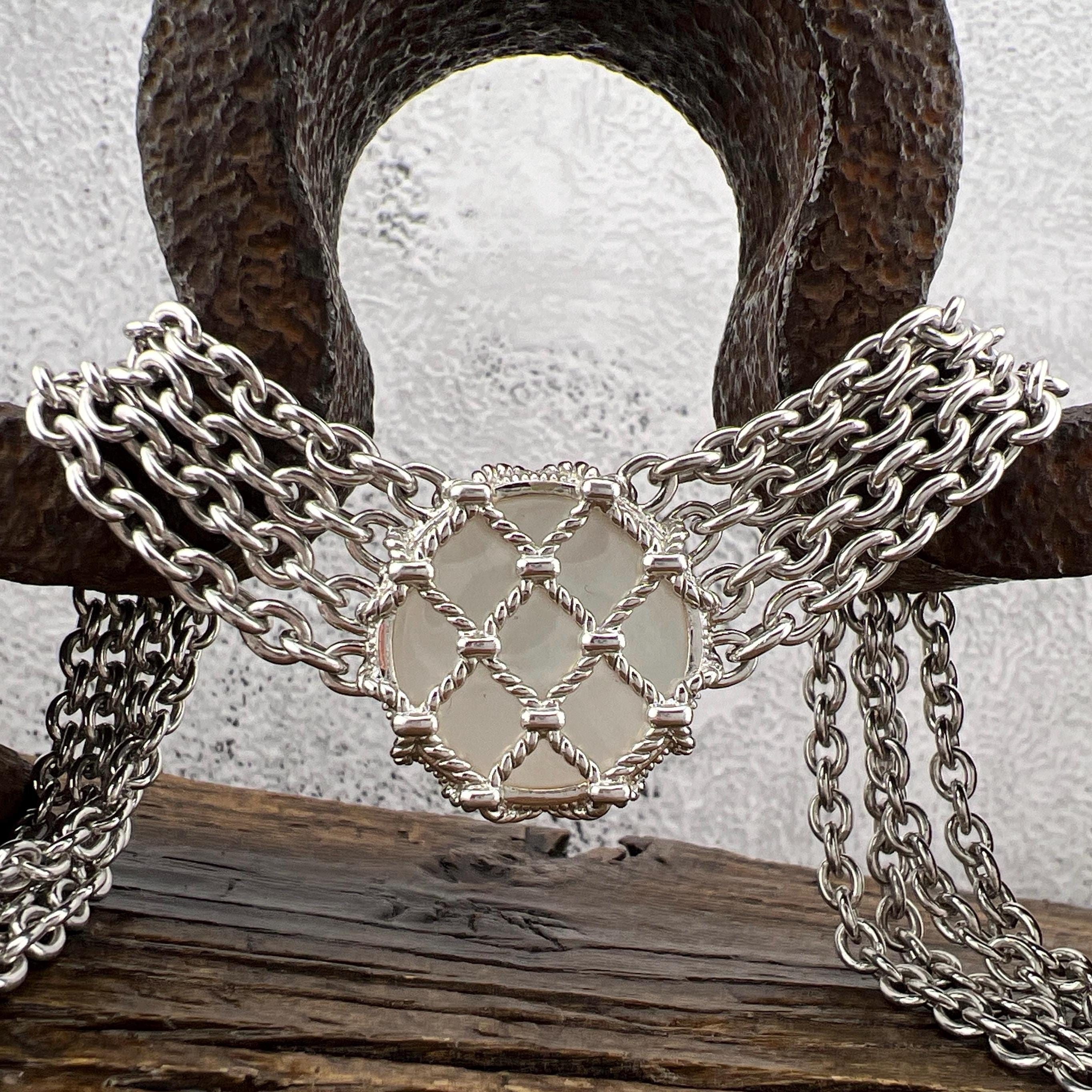 Judith Ripka Isola Mother of Pearl Sterling Silver Multi Chain