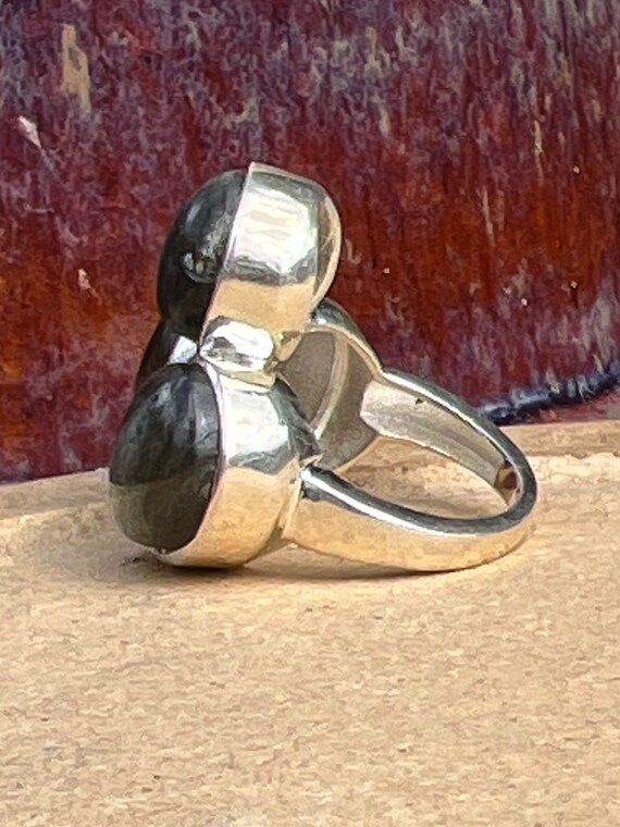 Vintage Sterling Silver Labradorite Ring - image 4