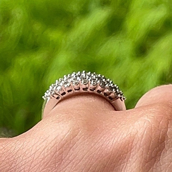 Estate 10k White Gold Ring with Diamonds - image 6