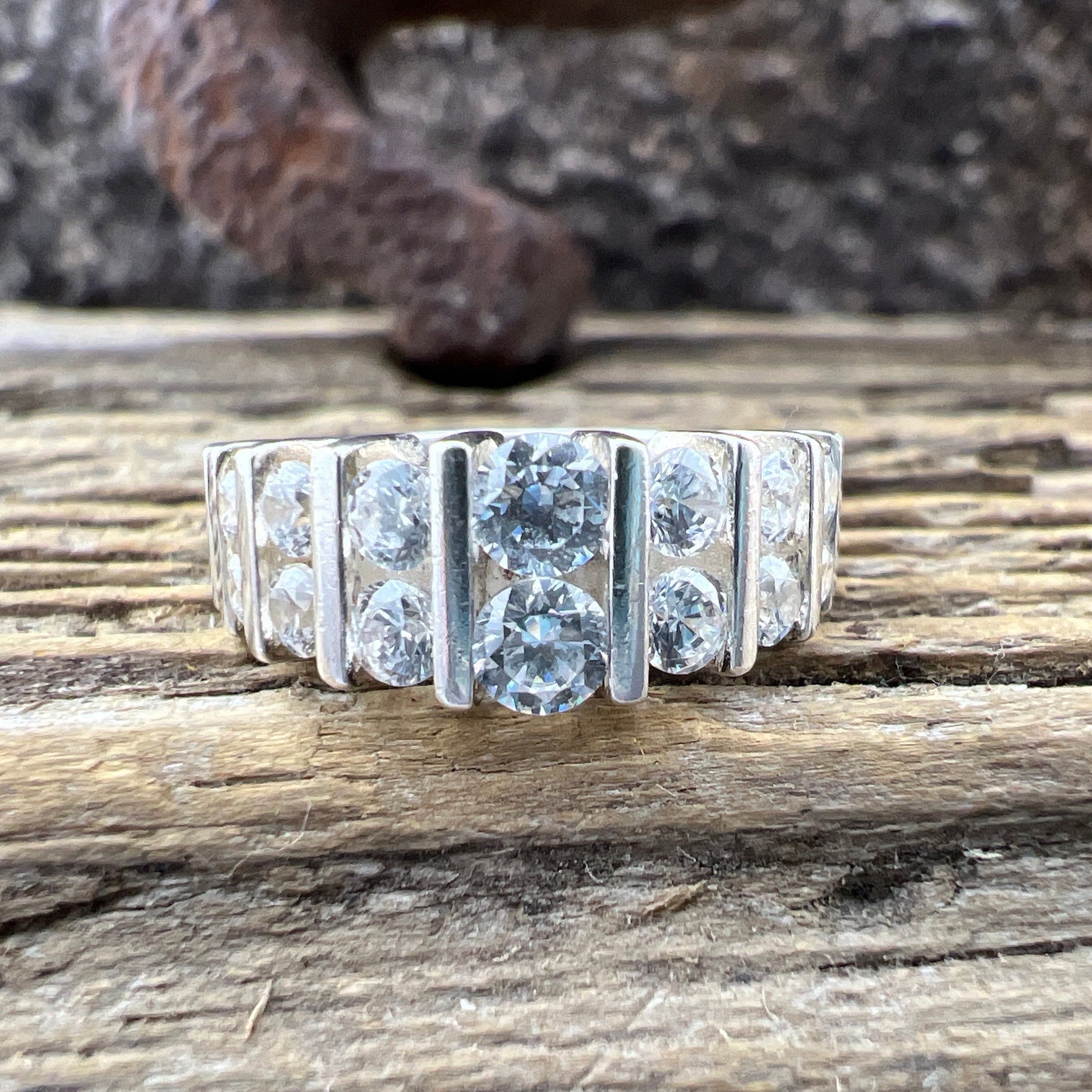 Yumilok Jewelry - Anello regolabile in argento Sterling 925 con zirconia cubica, con trifoglio e fiore lucido, per donne e ragazze, placcato oro rosa