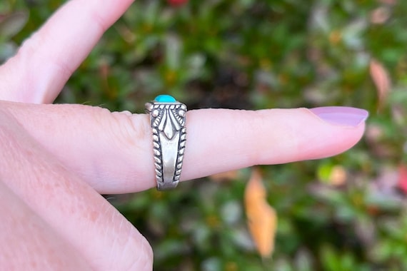 Vintage Carolyn Pollack Relios Turquoise 925 Sterling Silver Ring