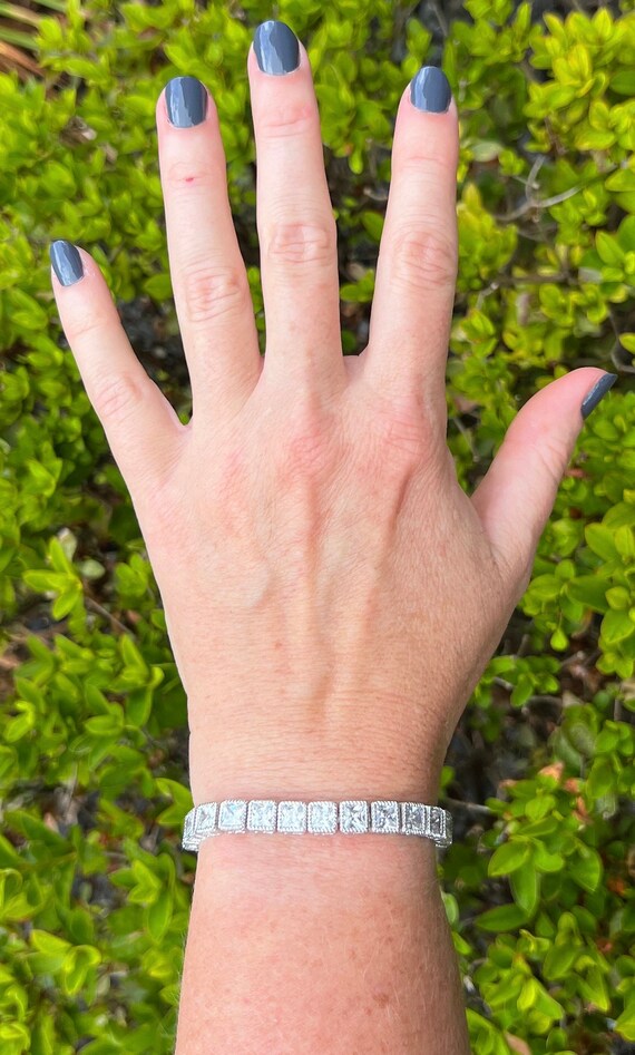 Vintage Estate Judith Ripka Princess Cut Cubic Zirconia 925