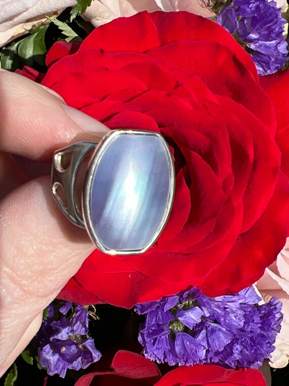 Vintage silver pearl Gem