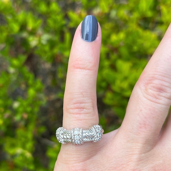 Vintage Estate Judith Ripka Cubic Zirconia 925 Sterling Silver