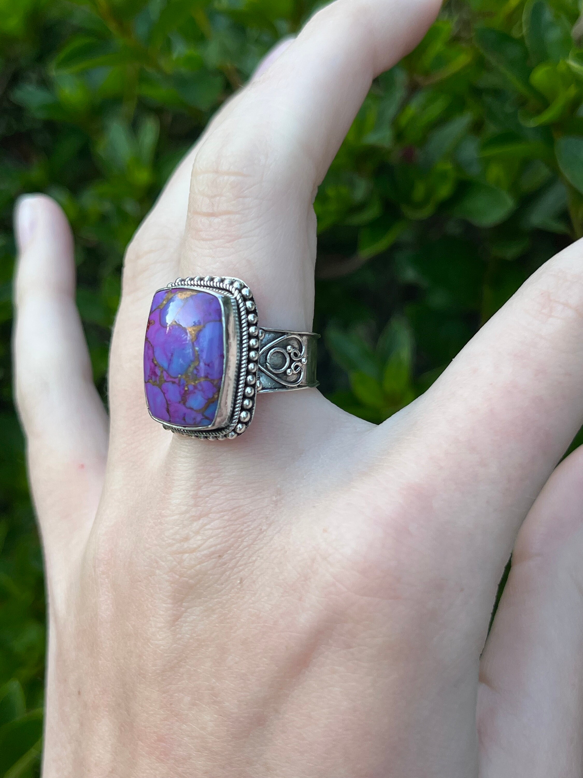 Vintage Estate Sterling Silver Mojave Turquoise Ring 925 - Etsy