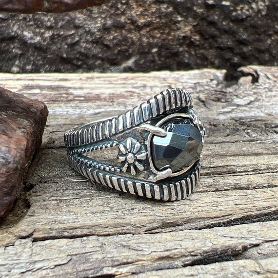 Vintage Carolyn Pollack Relios Faceted Hematite S… - image 2